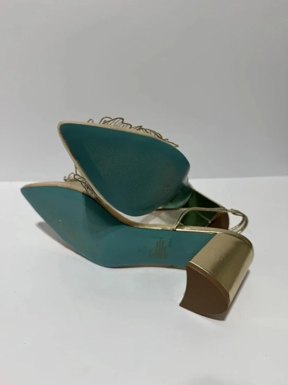 Betsey Johnson Womens Avi Slingback Heels Gold Size 11 M